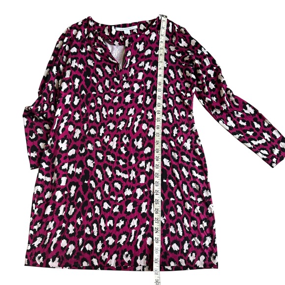 Diane Von‎ Furstenberg Reina Silk Dress Womens 12 Leopard Animal Print Office - Picture 4 of 9